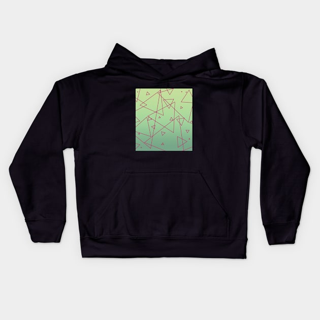 Triangles Kids Hoodie by randamuART